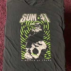 Sum 41 A Murder of Crows T-Shirt Medium Black and Green